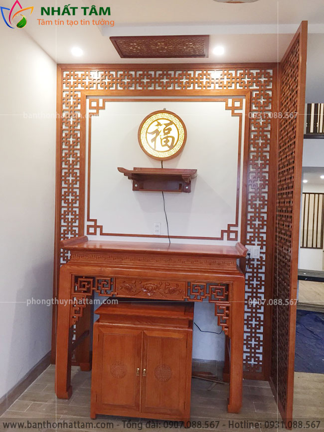bàn thờ hiện đại gỗ hương