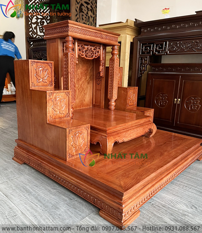bàn thờ thần tài gỗ Hương