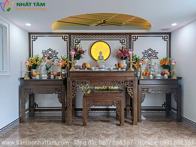 Cách chọn kích thước bàn thờ Phật treo tường CHUẨN nhất và hợp phong thủy